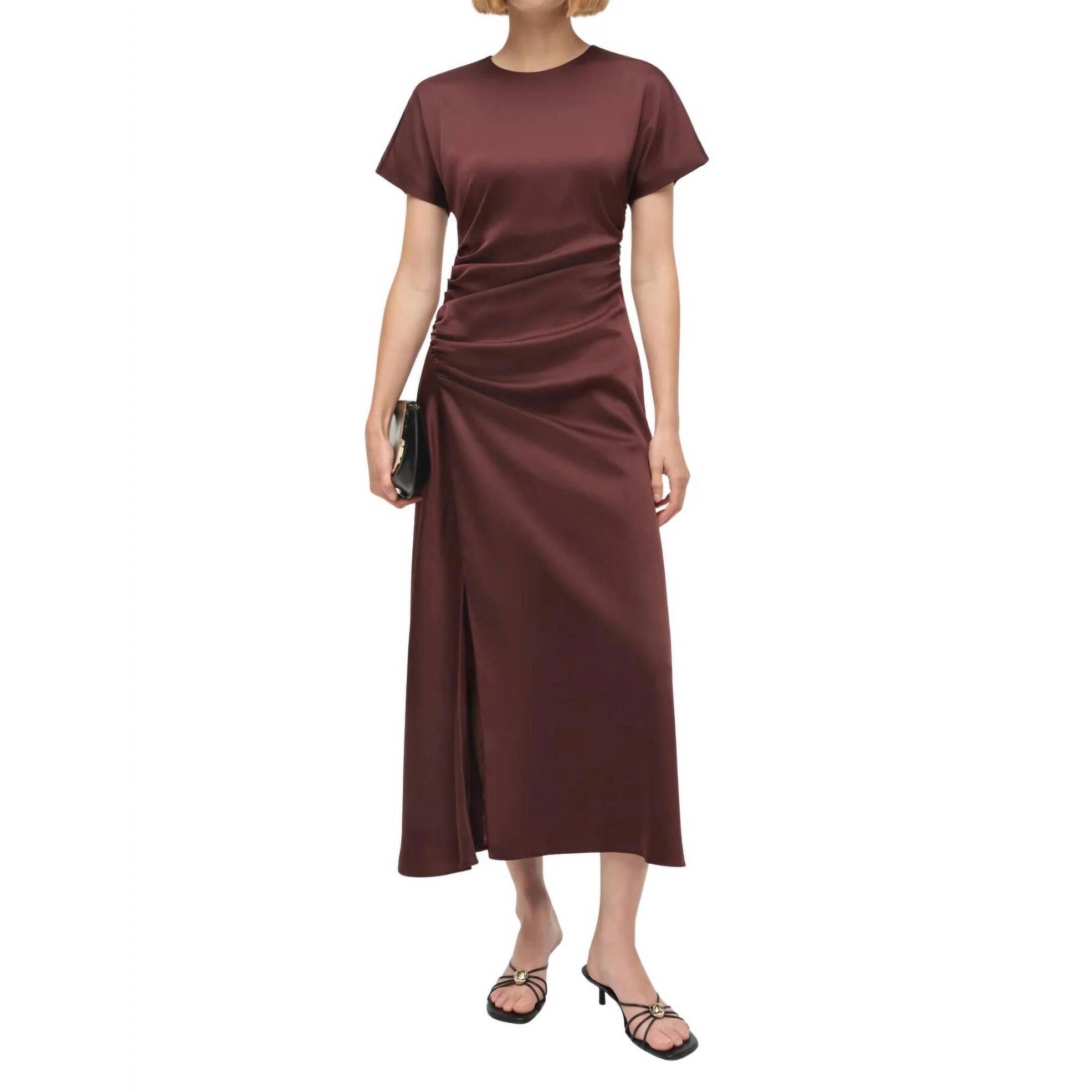 New Simkhai Marabella Midi Dress In Mahogany